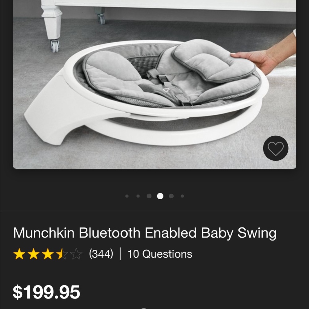 Selling munchkin swing touchscreen for the settings used once